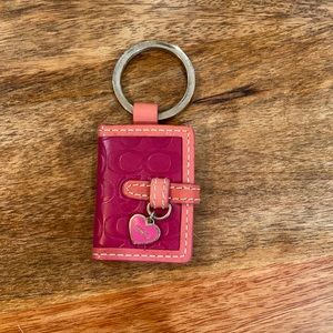 coach keychain photo holder